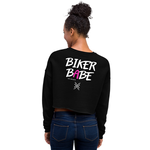 Biker Babe On Board - Women's Cropped Sweatshirt